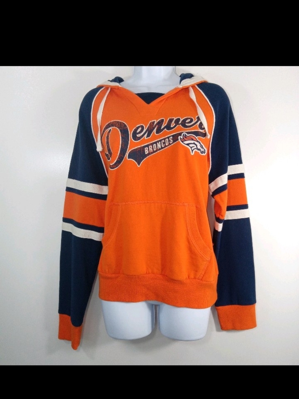 Denver Broncos NFL Football Hoodie Sports Pullover Sweatshirt Womens XL